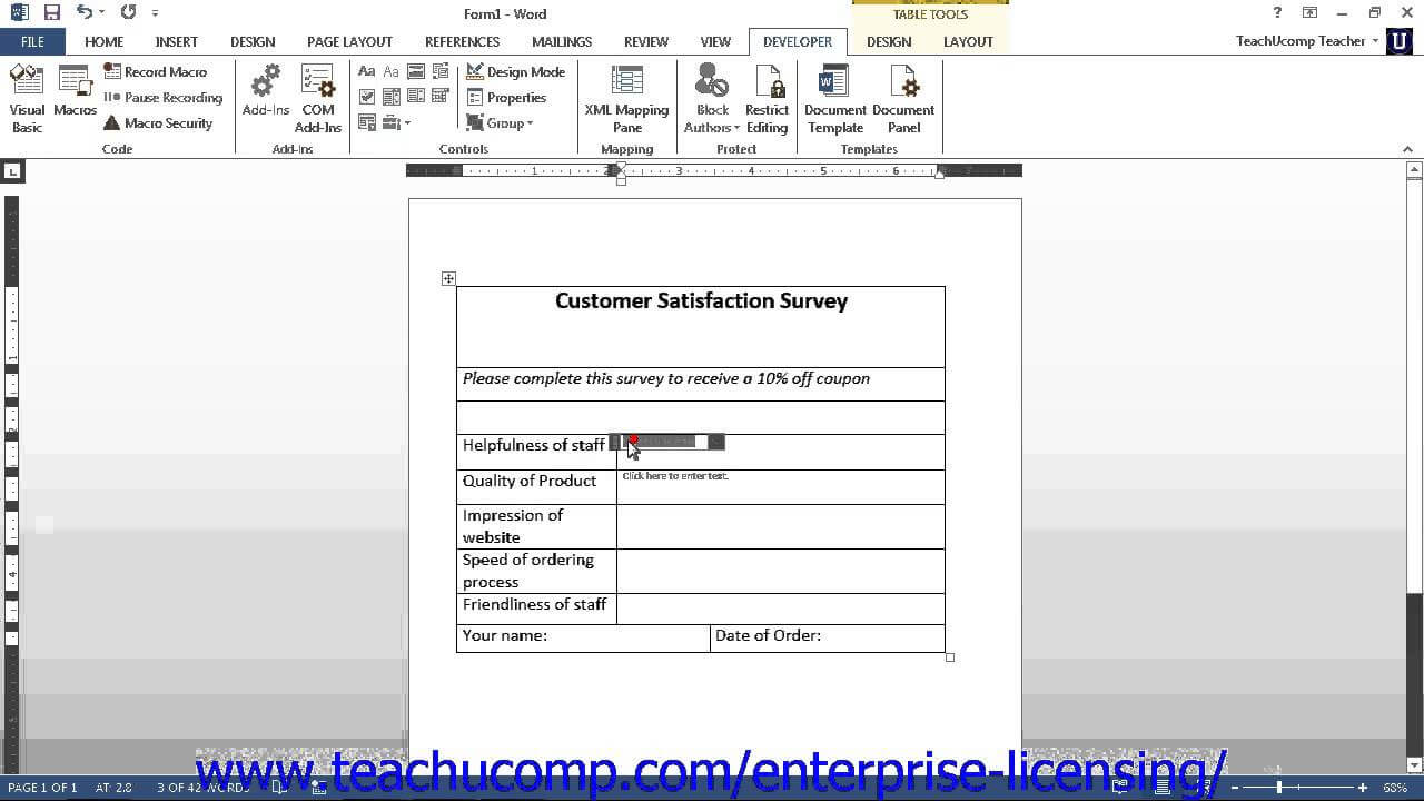 How To Te Fillable Forms In Microsoft Word Youtube Ting Inside Creating Word Templates 2013