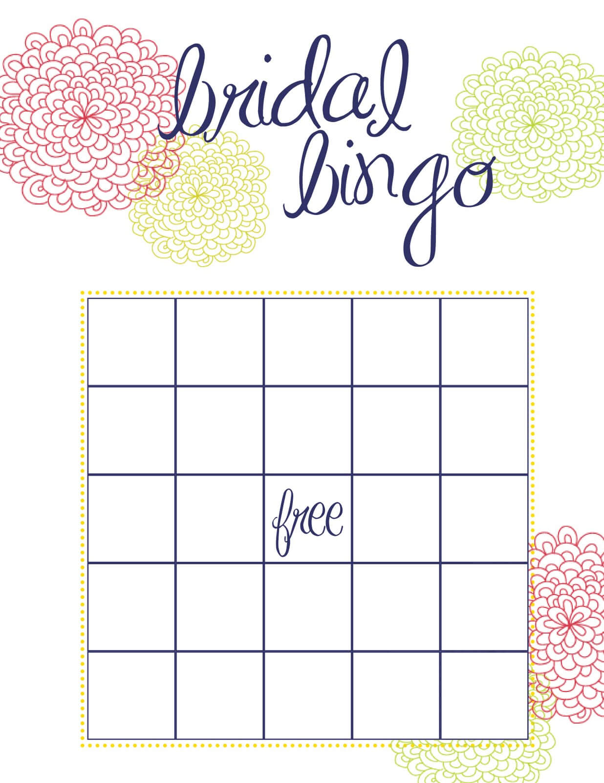 How To Throw The Best Bridal Shower – Pretty Happy Love Pertaining To Blank Bridal Shower Bingo Template
