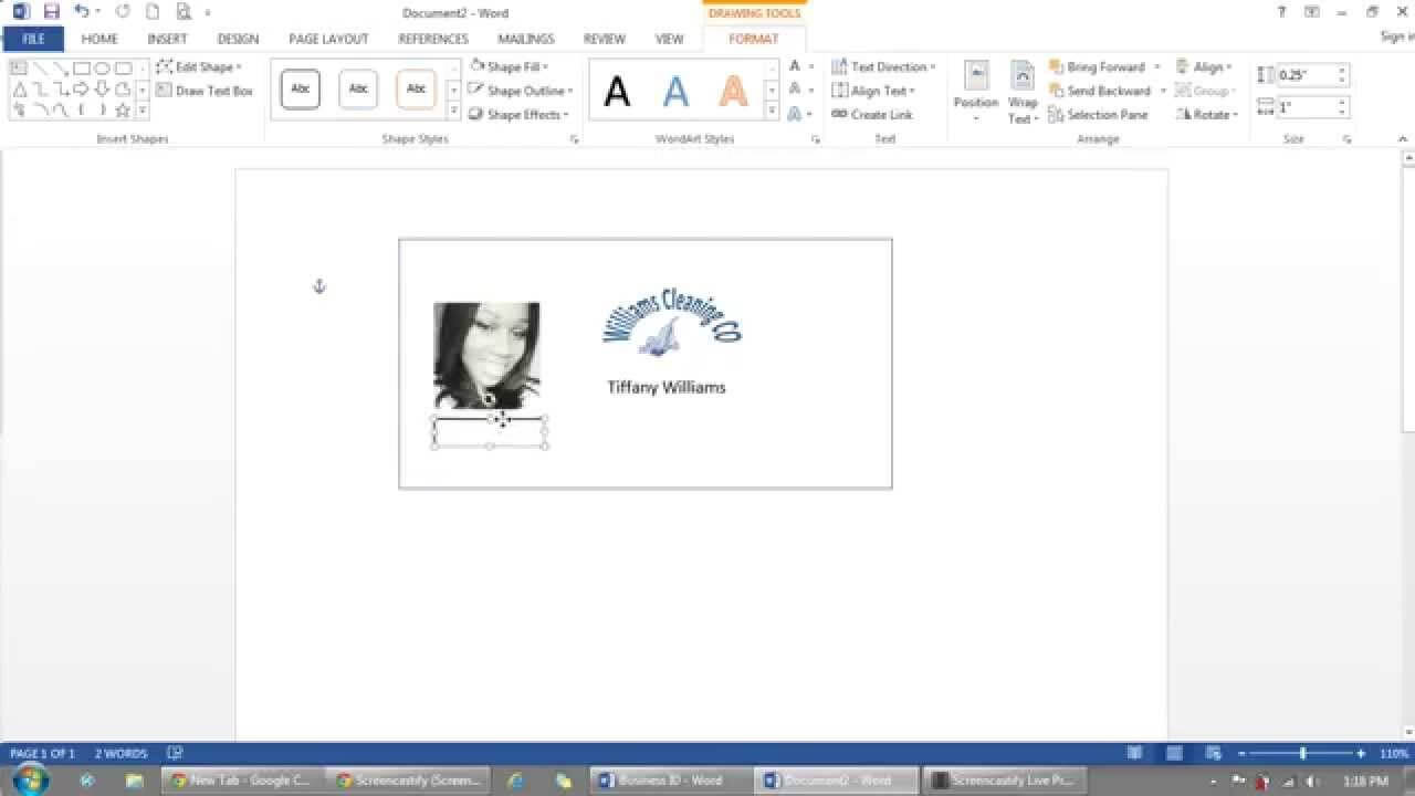How To Use Microsoft Word To Make Id Badges Inside Free Id Card Template Word