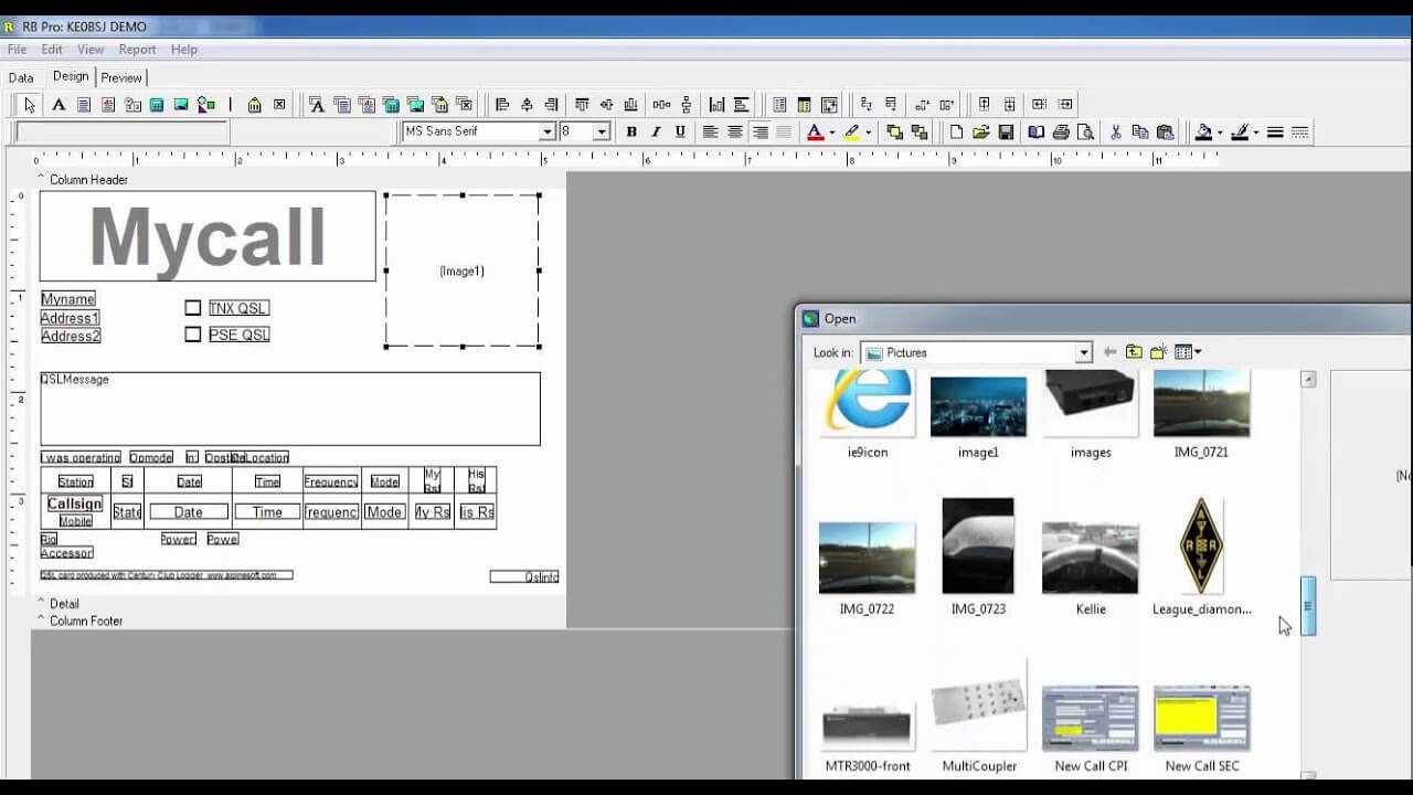 How To Use The Built In Qsl Card Printing Feature Inside Qsl Card Template