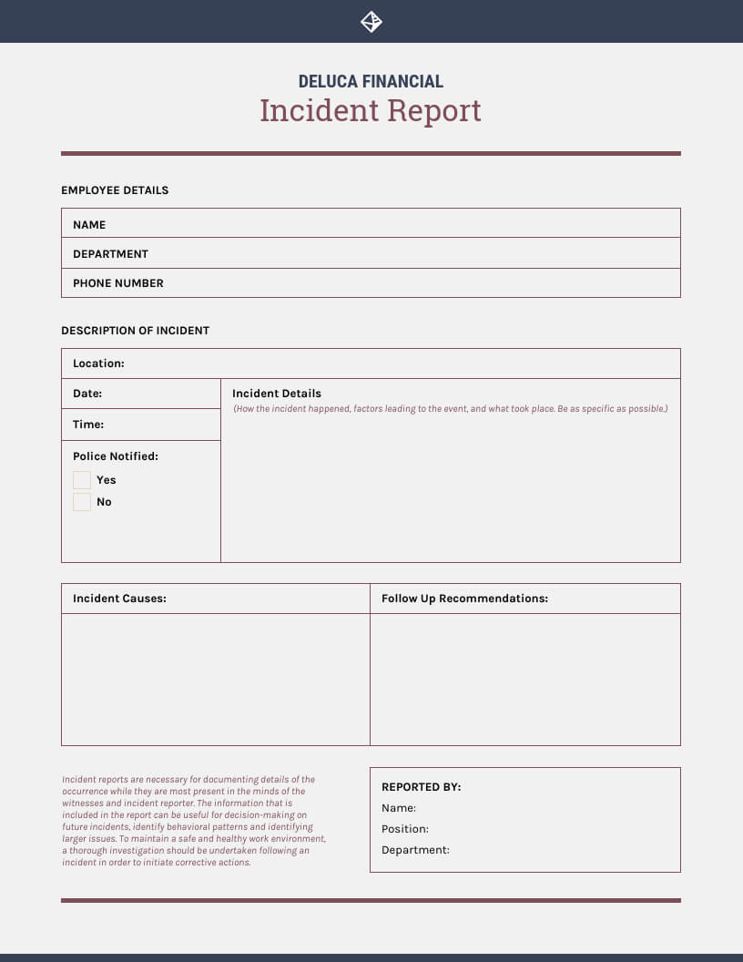 How To Write An Effective Incident Report [Examples + In Health And Safety Incident Report Form Template