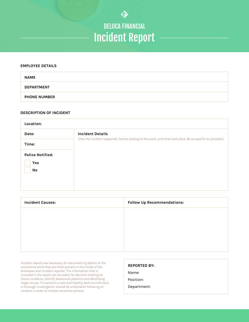 How To Write An Effective Incident Report [Examples + With It Issue Report Template