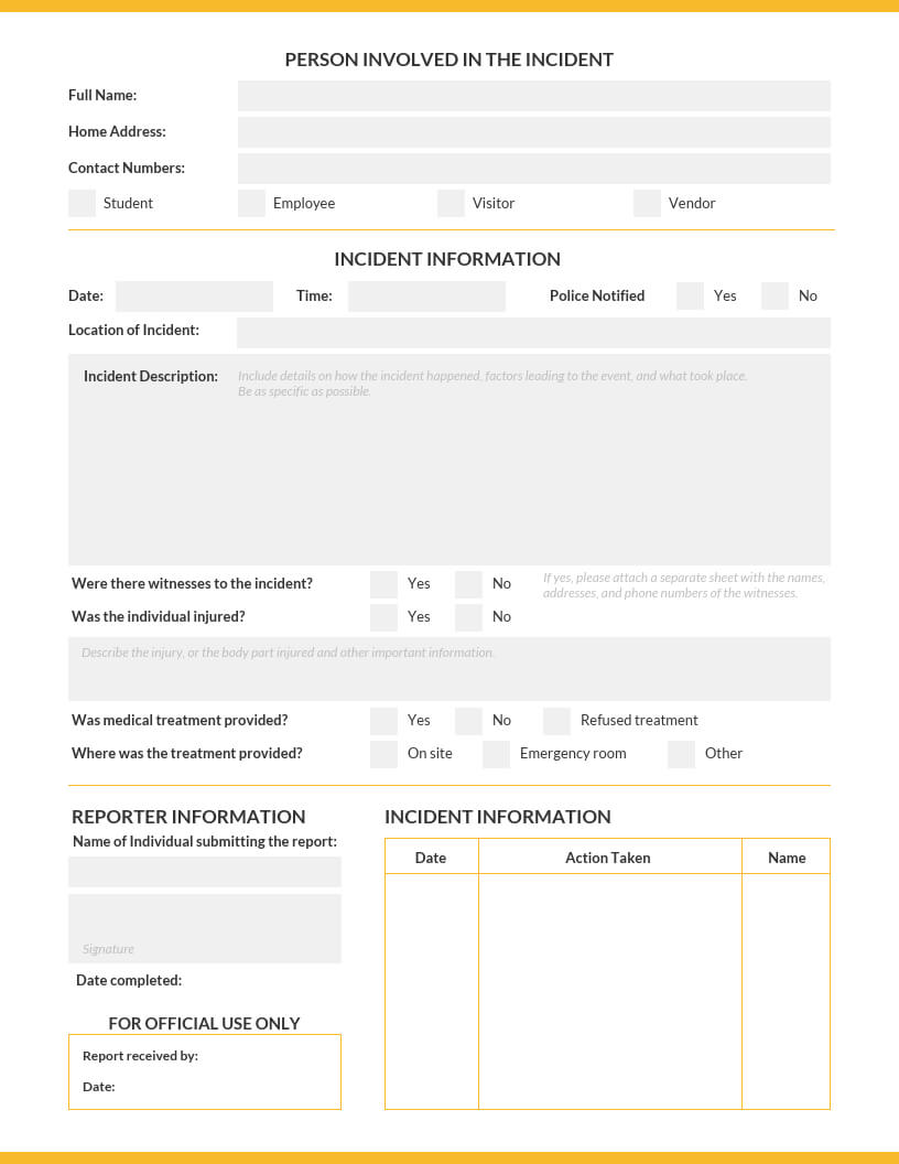 How To Write An Effective Incident Report [Examples + With Regard To It Major Incident Report Template