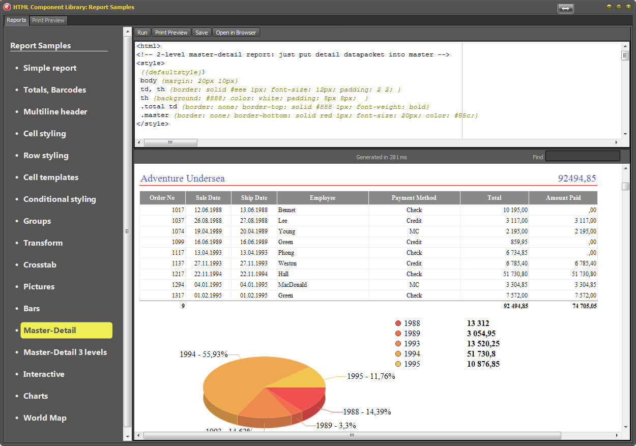 Html Report Library For Delphi In Html Report Template