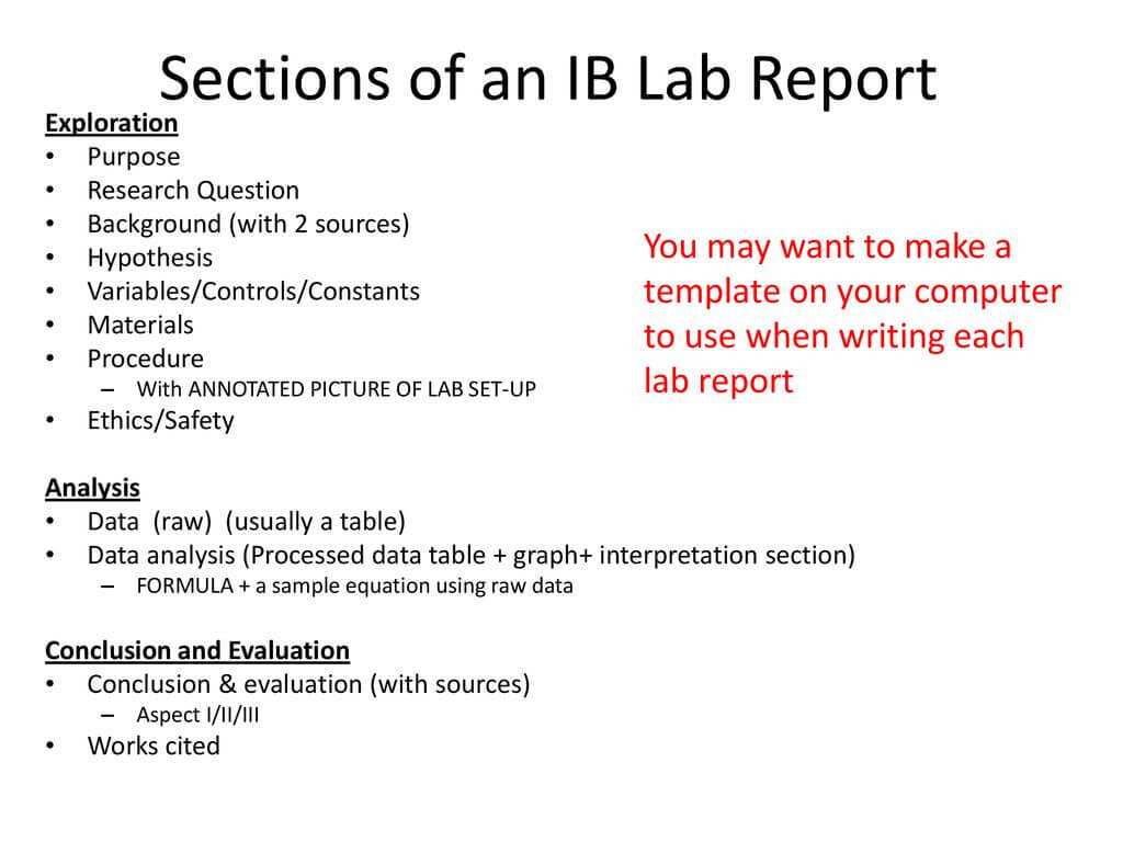 Ib Biology Lab Report Guidelines – Ppt Download With Ib Lab Report Template