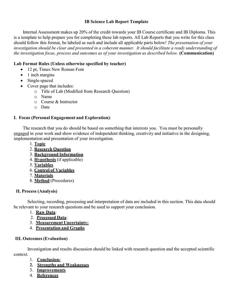 Ib Lab Report Template Ib Science Lab Report Template 2016 With Regard To Ib Lab Report Template