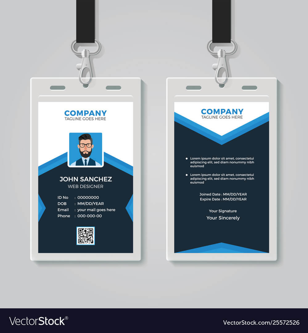 Id Card Design Template Inside Company Id Card Design Template