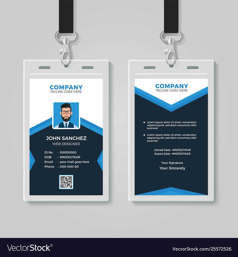 Id Card Design Template Inside Company Id Card Design Template