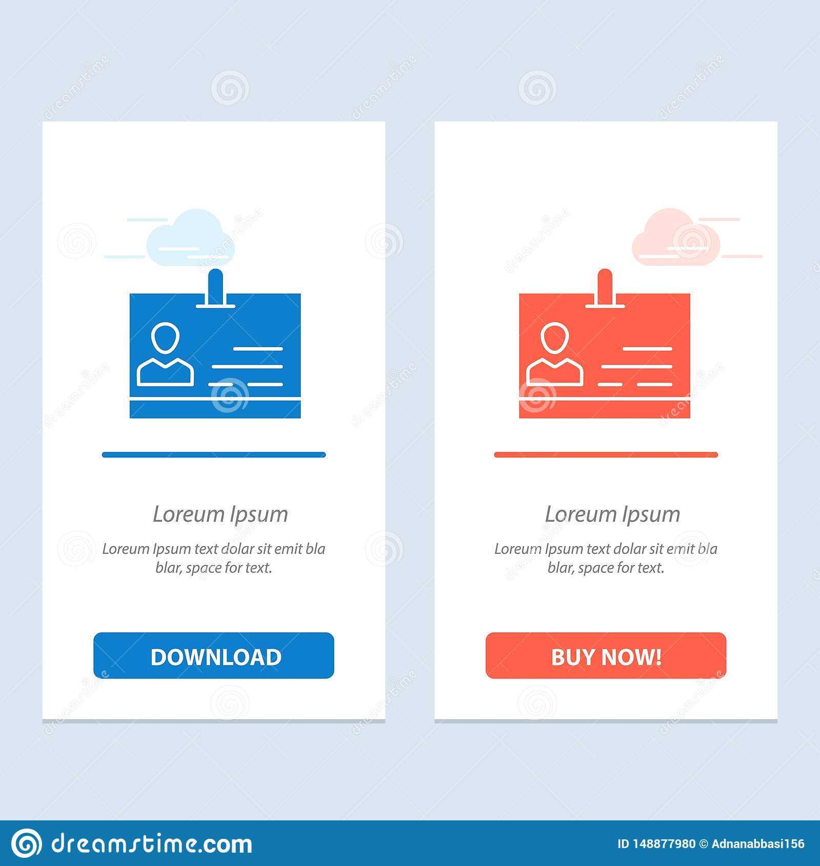 Id, Card, Identity, Badge Blue And Red Download And Buy Now Pertaining To Personal Identification Card Template