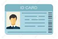 Id Card Isolated On White Background. Identification Card Icon intended for Personal Identification Card Template