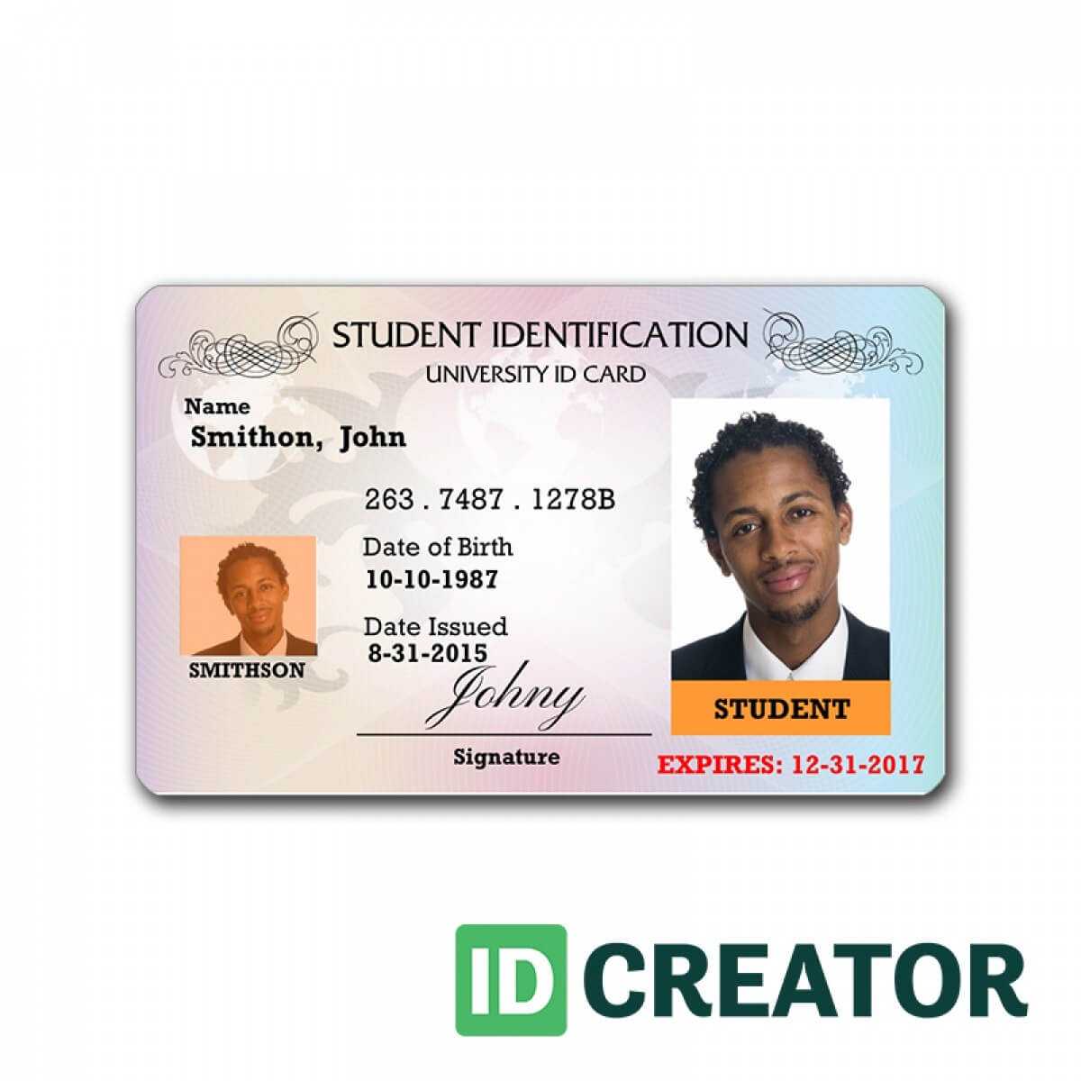 Id Card Template | Madinbelgrade Pertaining To Sample Of Id Card Template