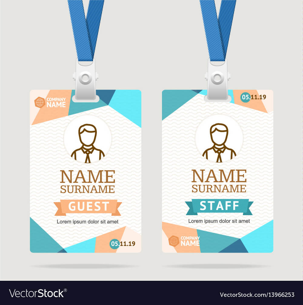 Id Card Template Plastic Badge Regarding Conference Id Card Template