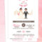 Illustrated Couple In Front Of Church Wedding Invitation in Church Wedding Invitation Card Template