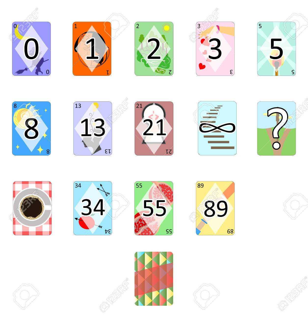 Illustration Of The Agile Poker Planning Estimation Cards. Intended For Planning Poker Cards Template