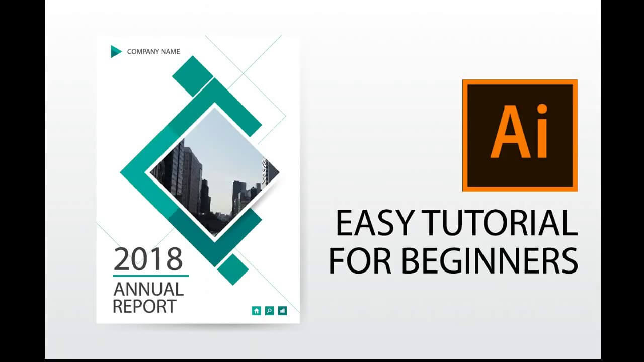 Illustrator Tutorial : How To Design Annual Report Cover, Brochure, Flyer  Template Throughout Illustrator Report Templates