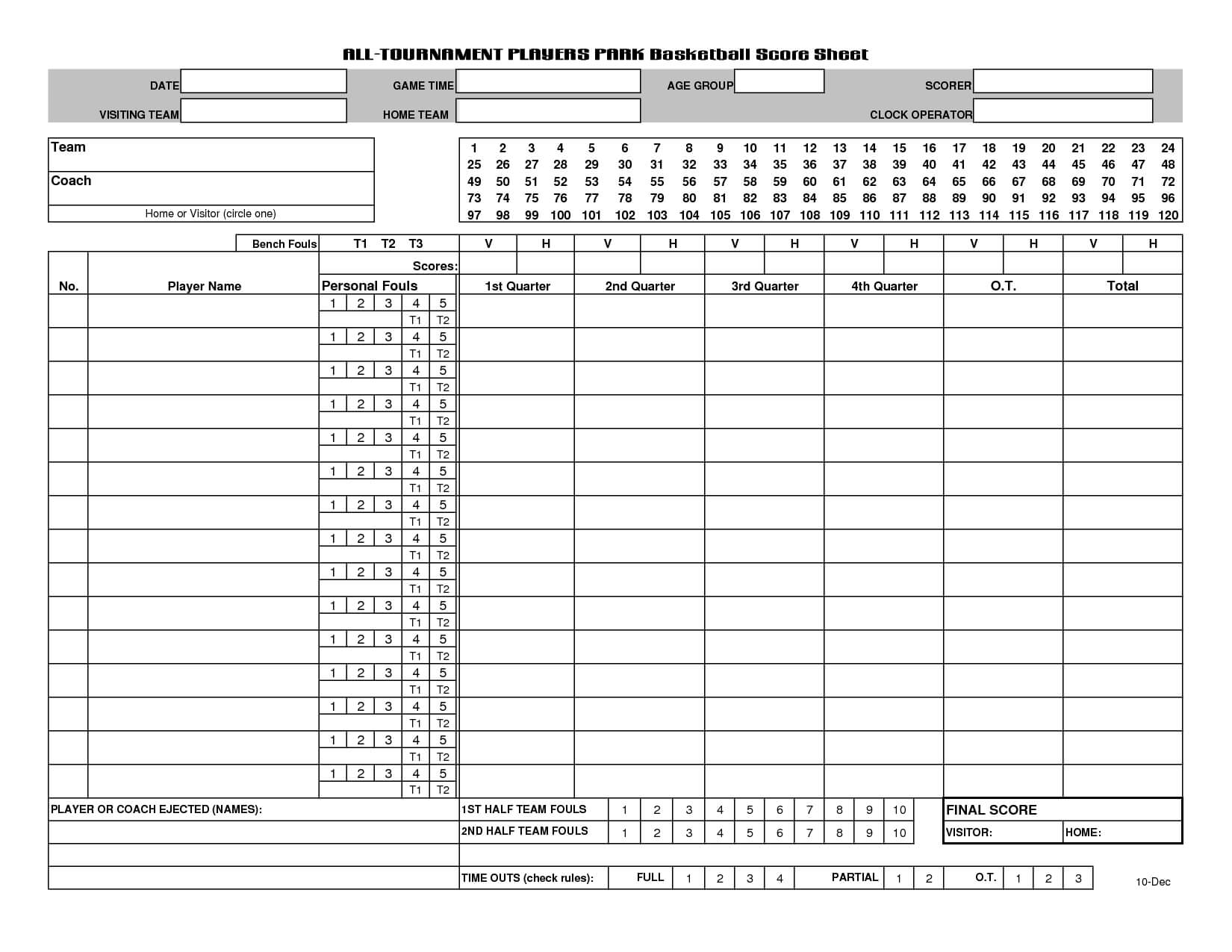 Image Result For Basketball Scorebook Sample Sheet In Basketball Player Scouting Report Template