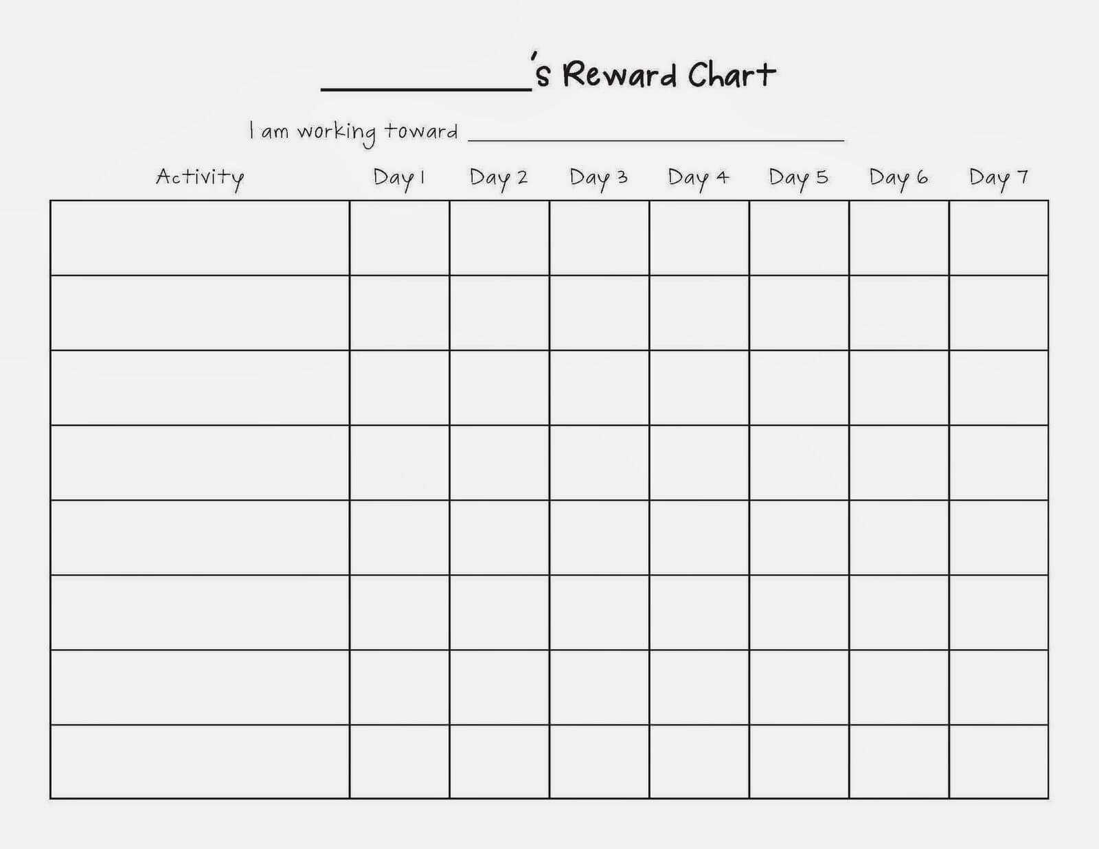 Image Result For Blank Sticker Charts | Reward Chart Pertaining To Blank Reward Chart Template