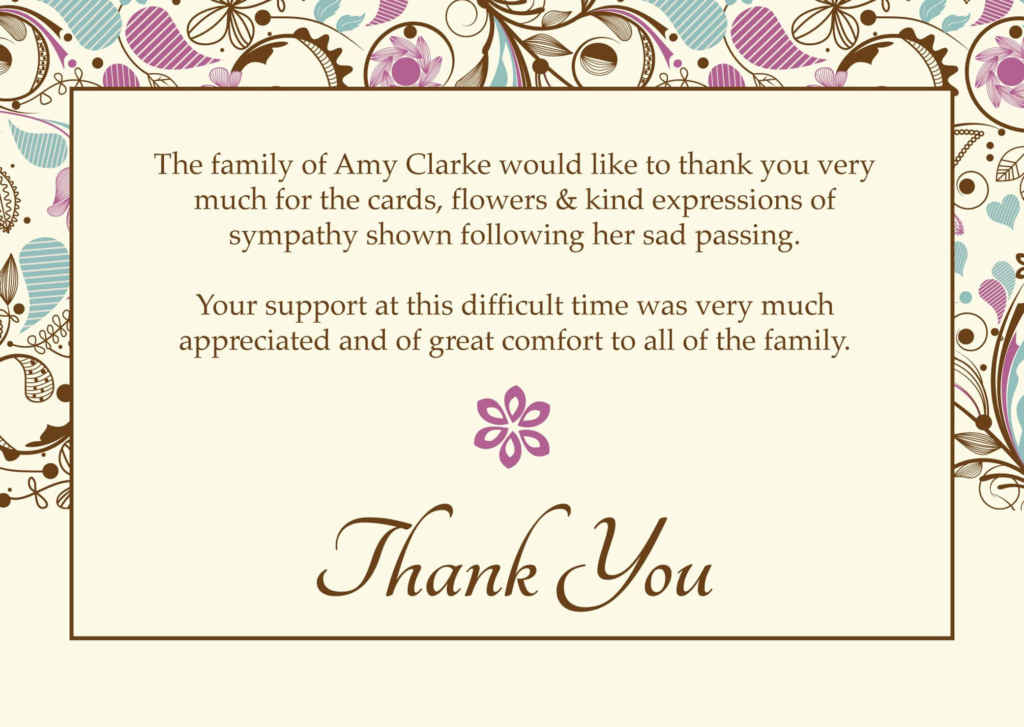 Images Of Thank You Cards Wallpaper Free With Hd Desktop With Sympathy Thank You Card Template