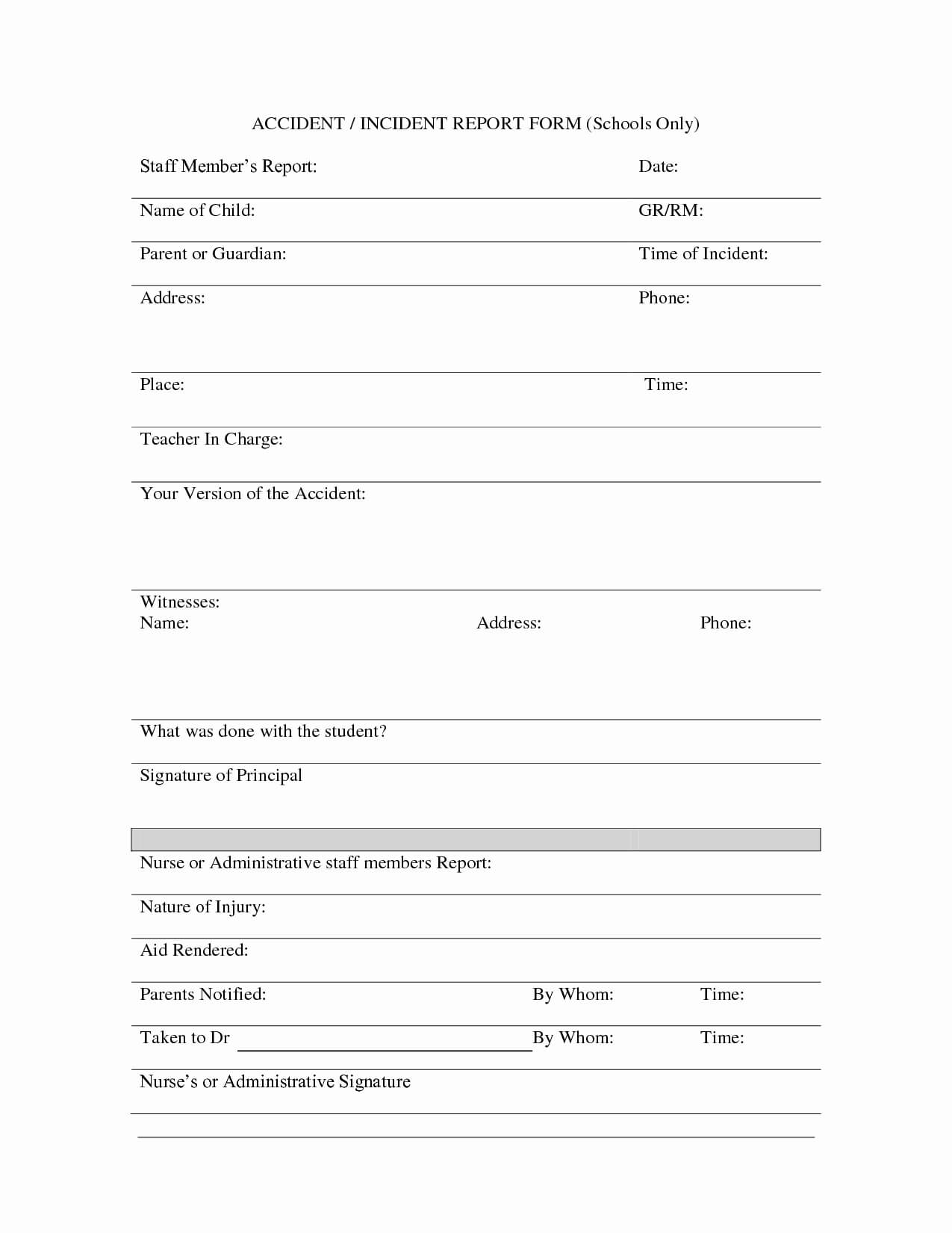 Incident Report Form Template Microsoft Excel Templates Inside Sample Fire Investigation Report Template