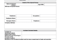 Incident Report Template - Fill Online, Printable, Fillable pertaining to Construction Accident Report Template