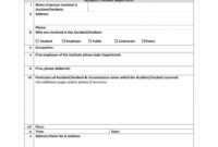 Incident Report Writing Examples Form Template Qld Accident with Incident Report Form Template Qld