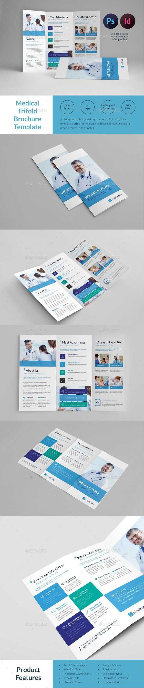 Indesign And Trifold Brochure Templates From Graphicriver In Z Fold Brochure Template Indesign