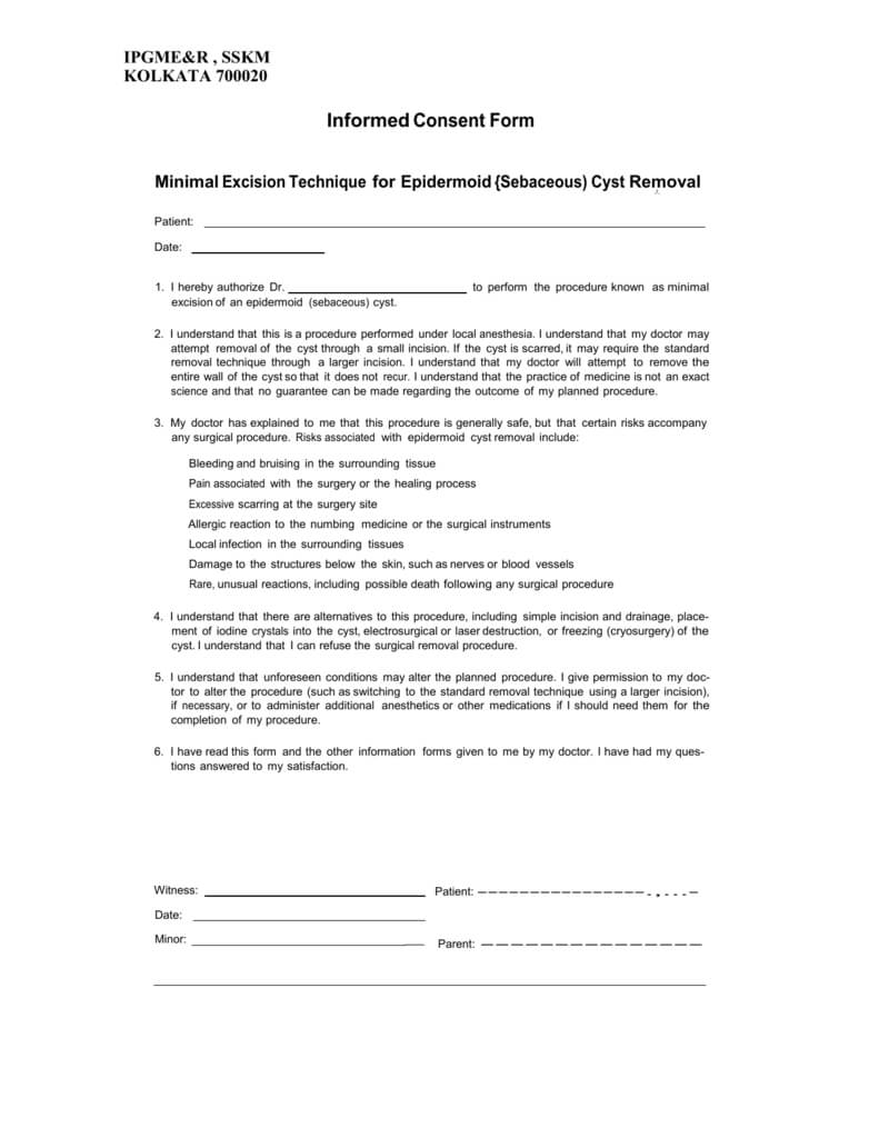 Informed Consent Form Psychological Assessment Acsm Pdf In Throughout Case Report Form Template Clinical Trials