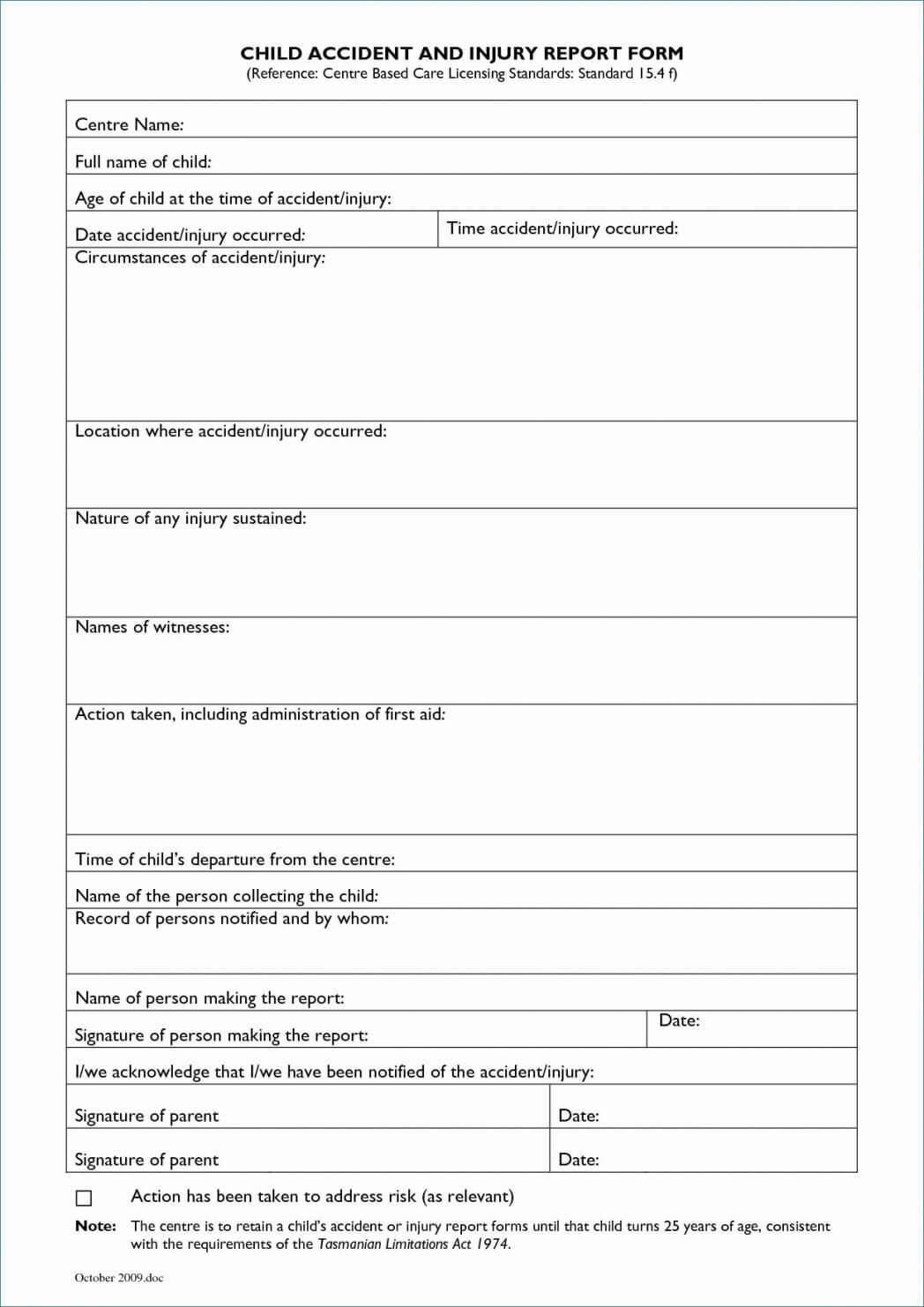 Injury Report Form Locksmithcovington Template Inc Pertaining To First Aid Incident Report Form Template