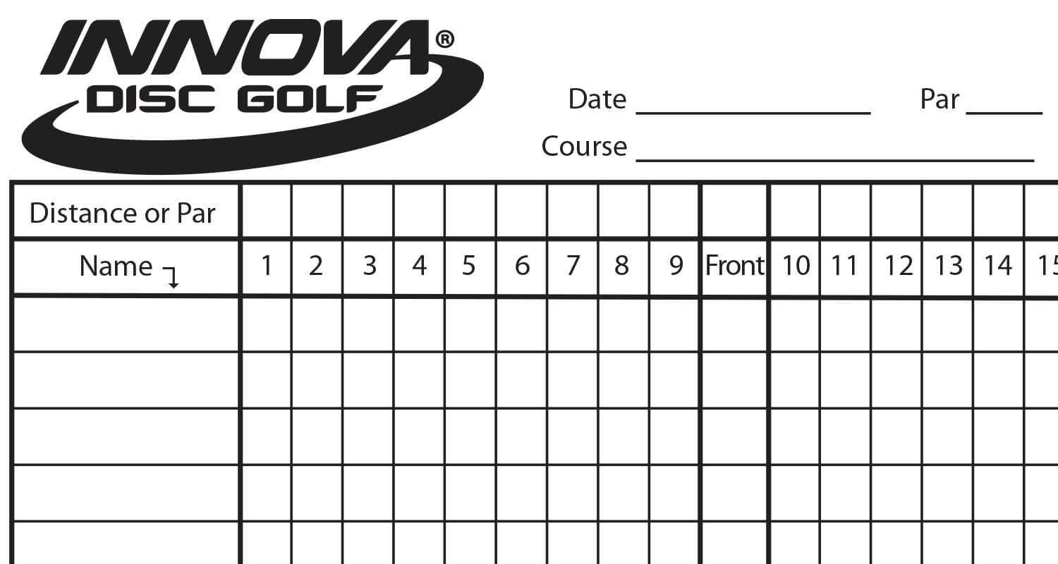 Innova Scorecard – Innova Disc Golf Inside Golf Score Cards Template