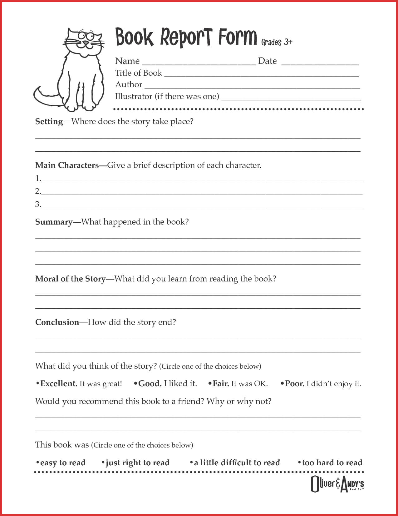 Inspirational 5Th Grade Book Report Form | Job Latter Within Book Report Template 5Th Grade