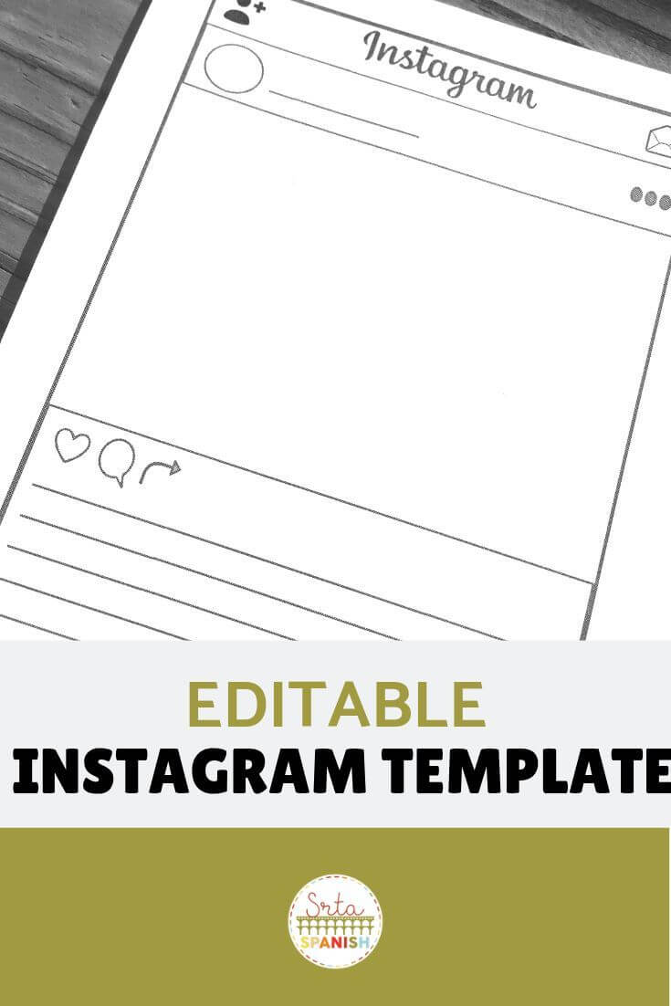 Instagram Template Editable Version Included | Spanish 1 Intended For Book Report Template In Spanish