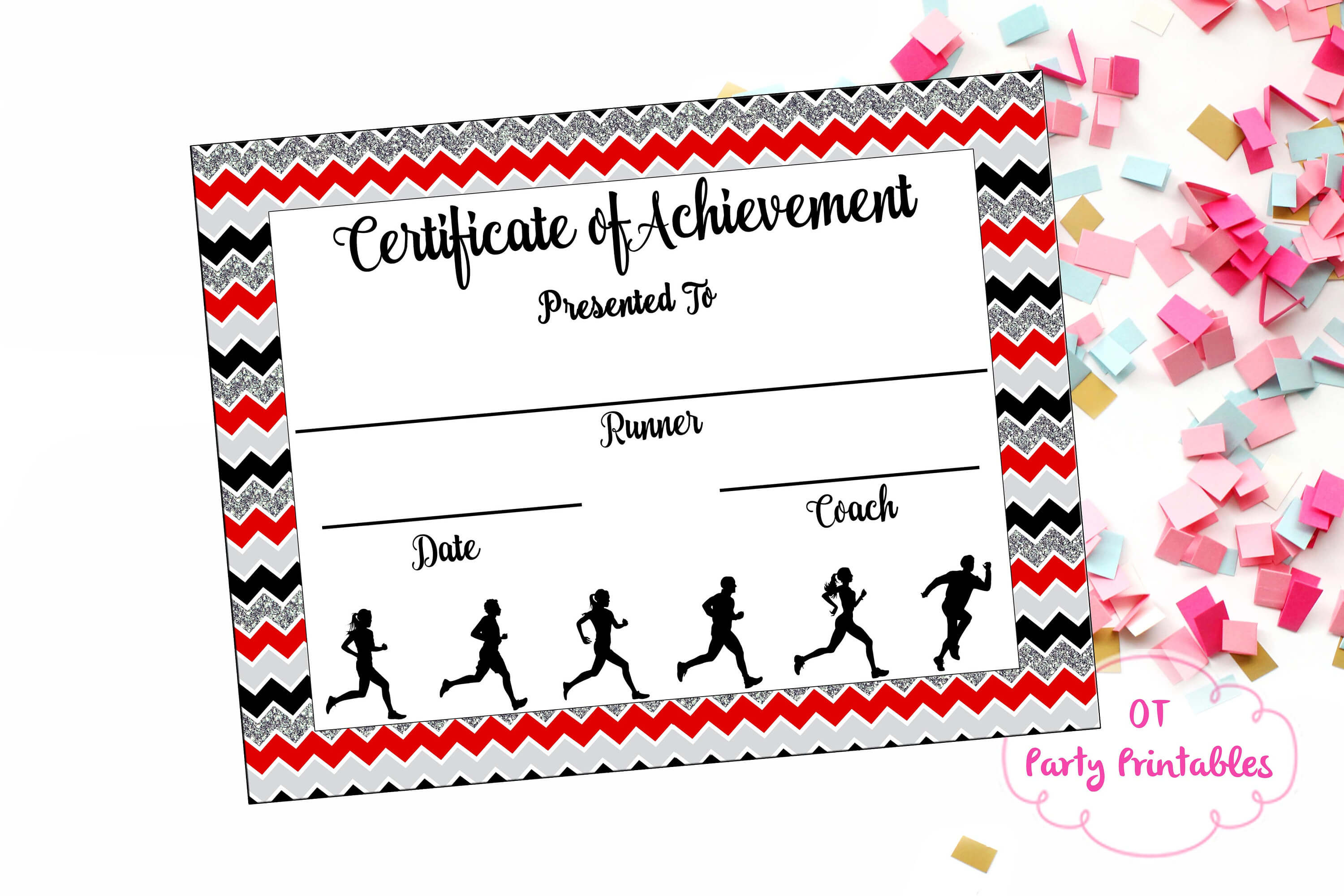 Instant Download – Cross Country Certificate – Track And Field – Running  Certificate – Jog A Thon Printable – Running Achievement Regarding Track And Field Certificate Templates Free