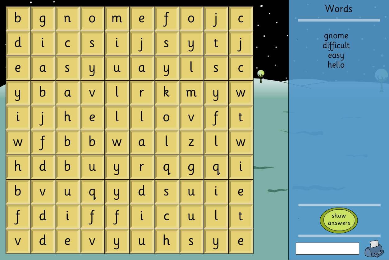 Interactive Word Search – Make Your Own Template – Literacy For Word Sleuth Template