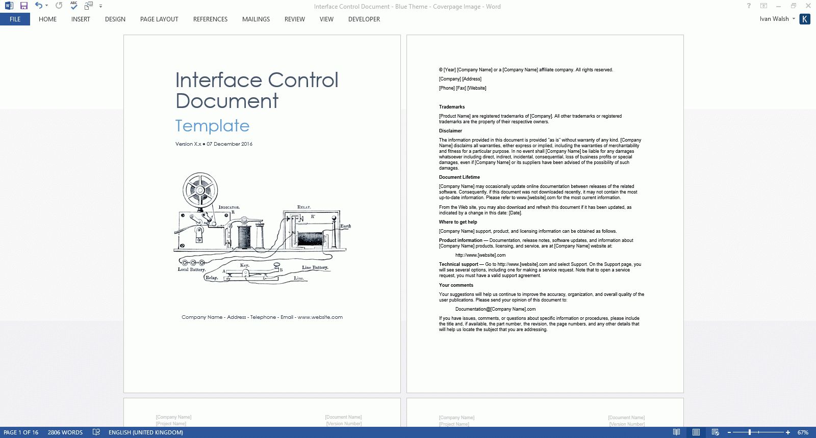 Interface Control Document Template (Ms Word) – Templates Intended For Product Requirements Document Template Word