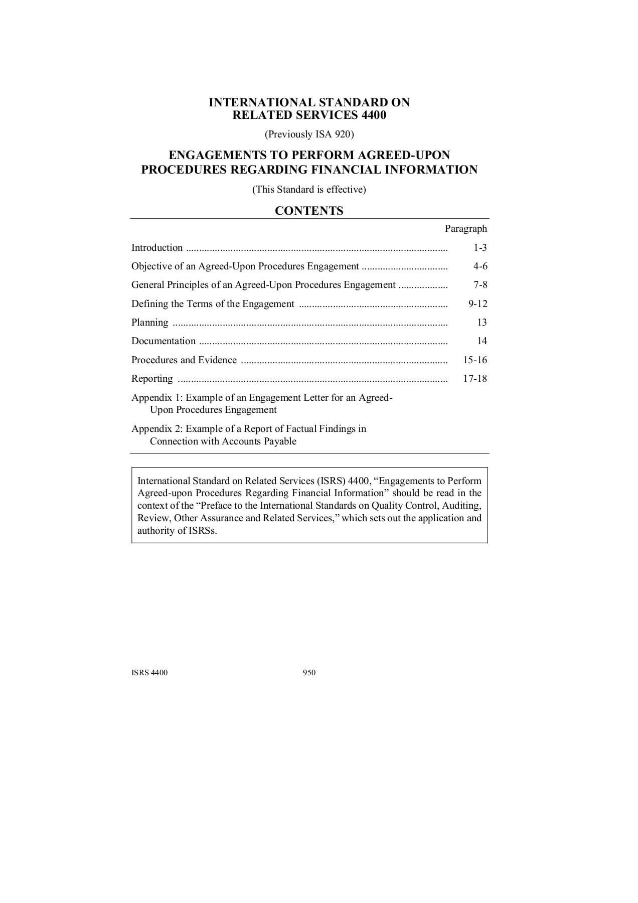 International Standard On Related Services 4400  | Fliphtml5 Intended For Agreed Upon Procedures Report Template