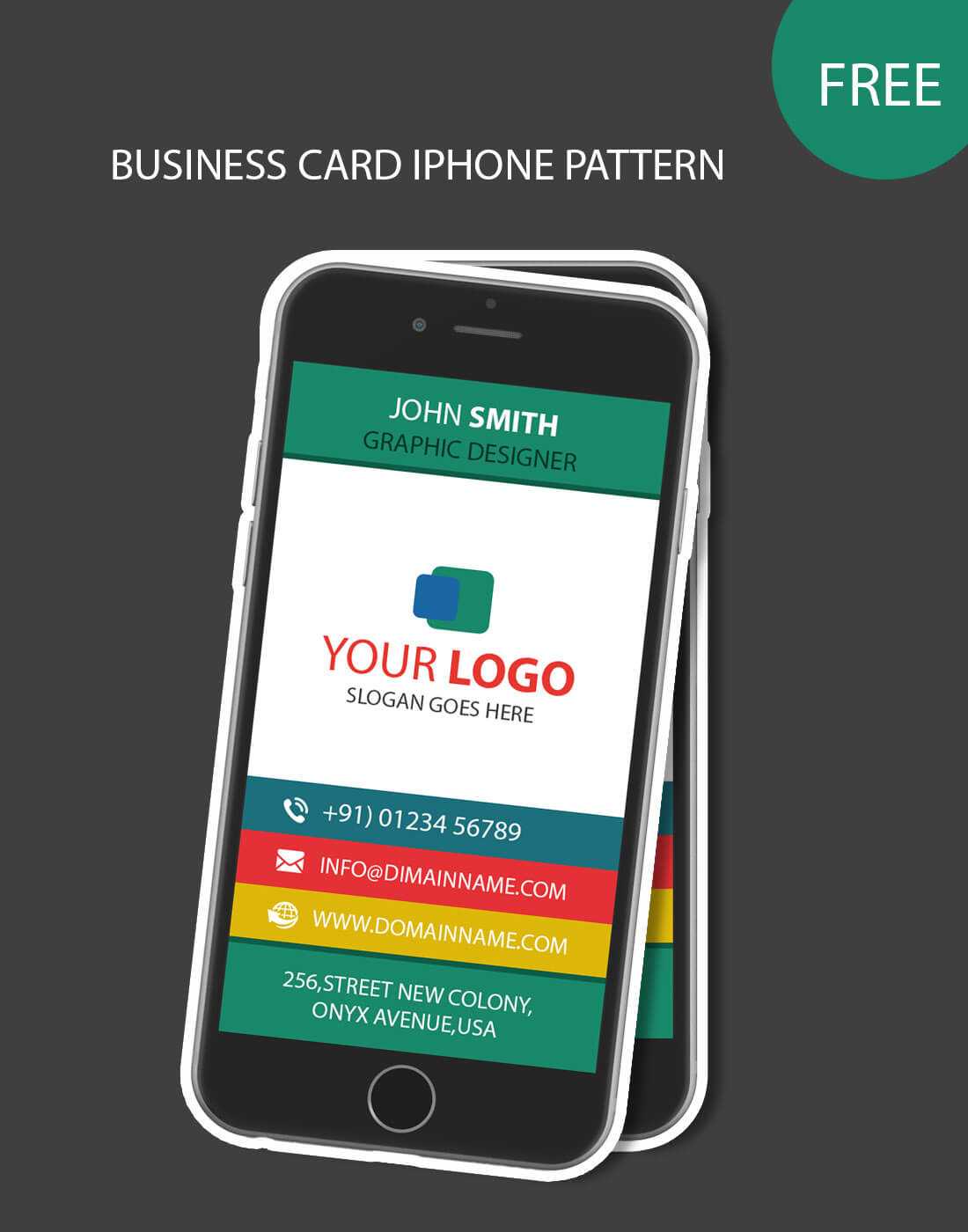 Iphone Pattern Business Card For Iphone Business Card Template