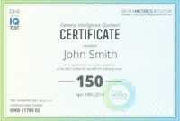 Iq Certificate Template - 10+ Professional Templates Ideas in Iq Certificate Template