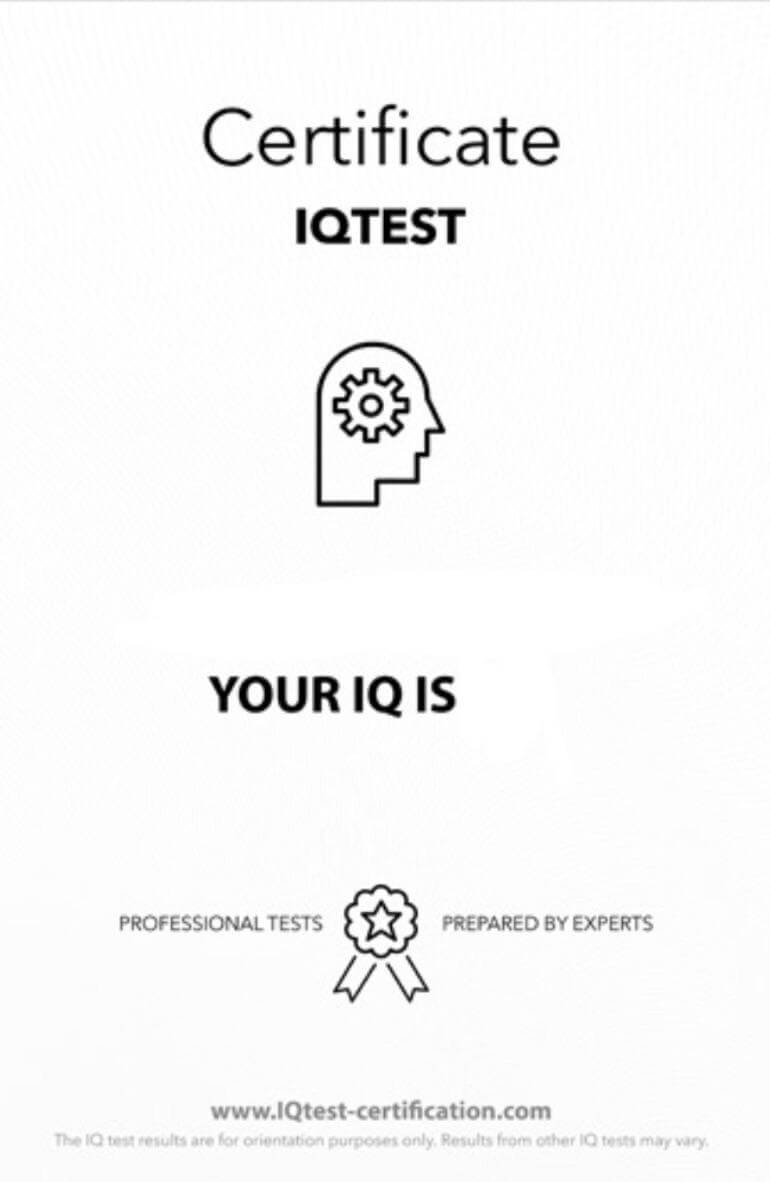 Iq Template : Insidermemetrading Inside Iq Certificate Template