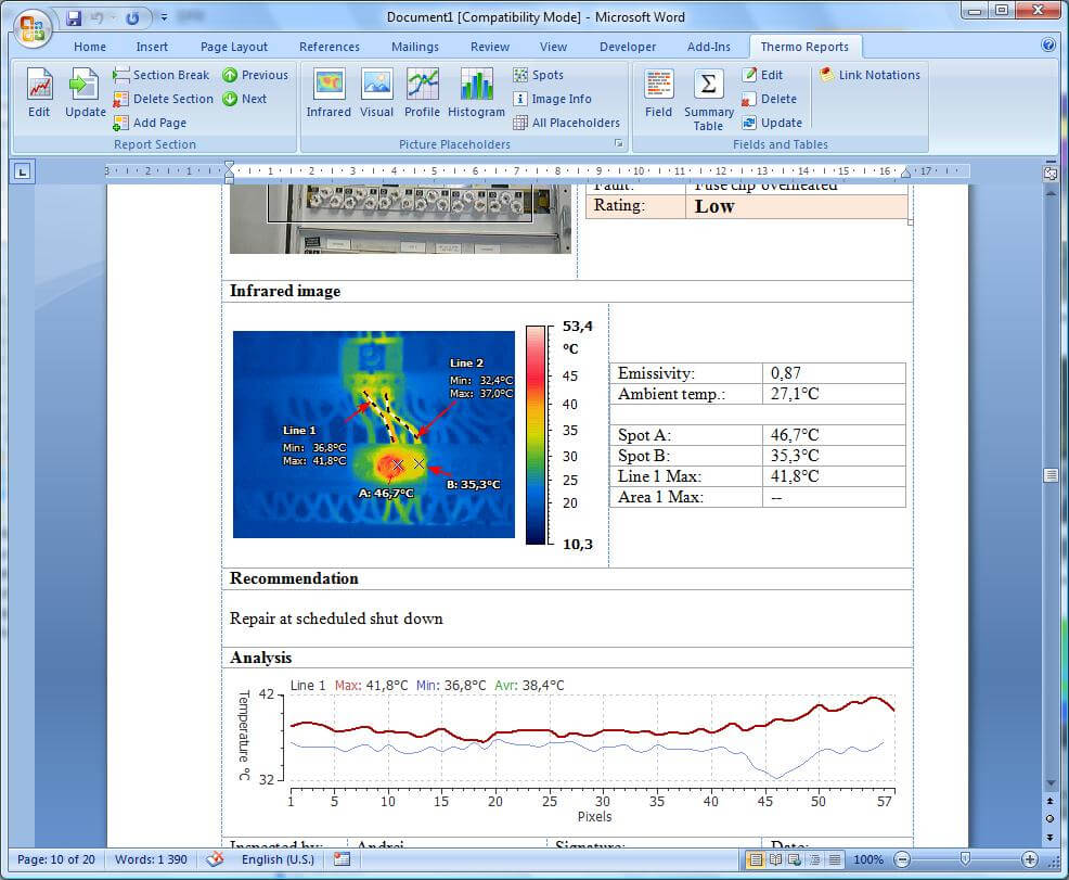 Irt Cronista | Grayess - Infrared Software And Solutions Inside Thermal Imaging Report Template