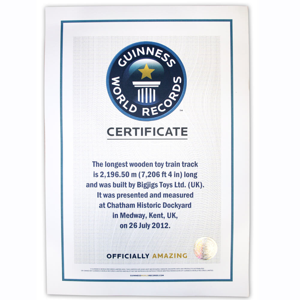 It's Official! | Bigjigs Toys Uk Blog Pertaining To Guinness World Record Certificate Template