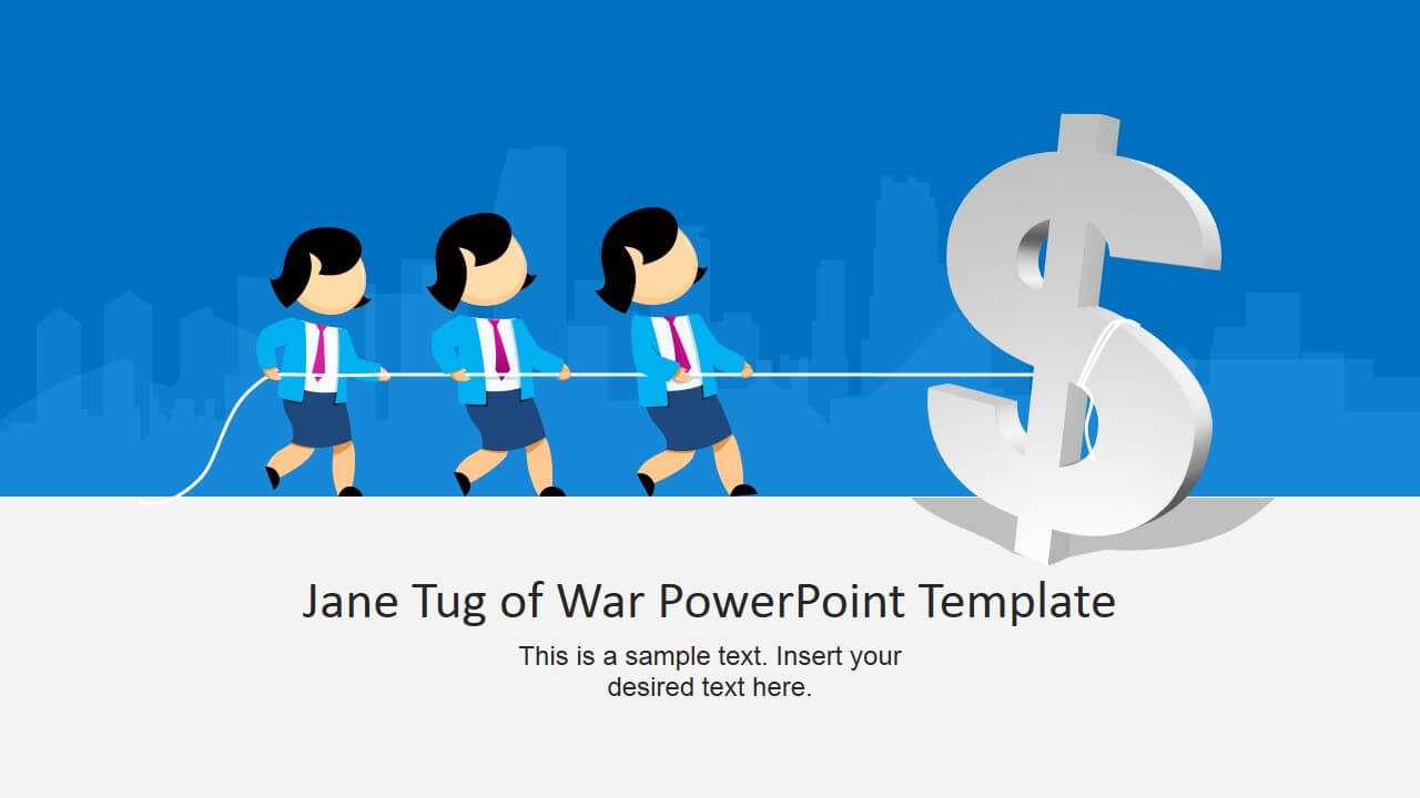 Jane Tug Of War Powerpoint Template With Powerpoint Templates War