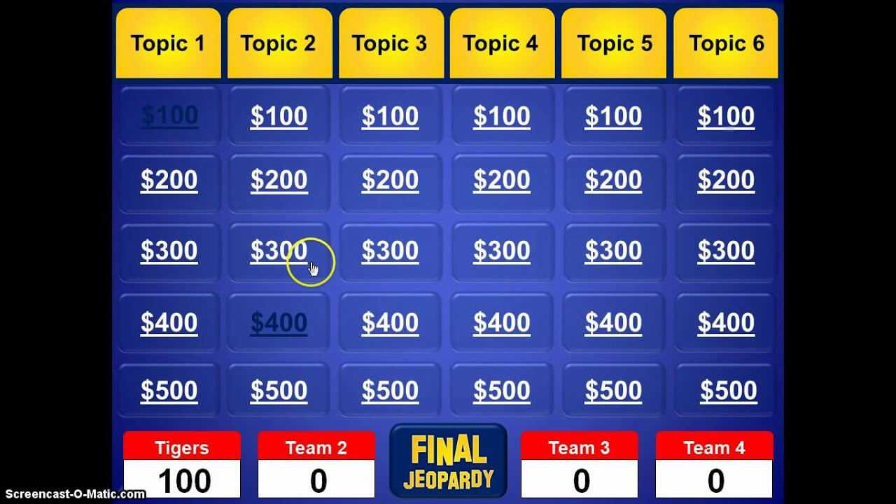 Jeopardy Powerpoint Template Regarding Jeopardy Powerpoint Template With Sound