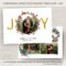 Joy Photo Christmas Card Template, Joy Christmas Card intended for Christmas Photo Card Templates Photoshop