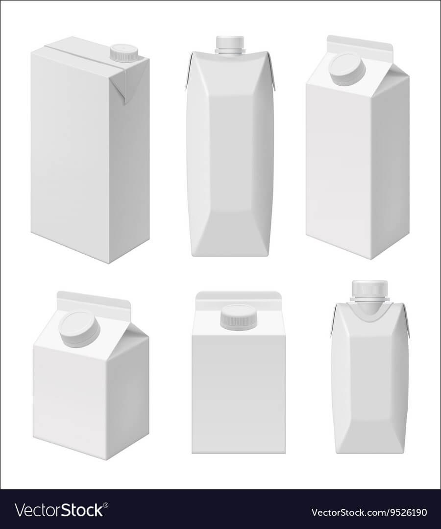Juice And Milk Blank Packaging Template Throughout Blank Packaging Templates