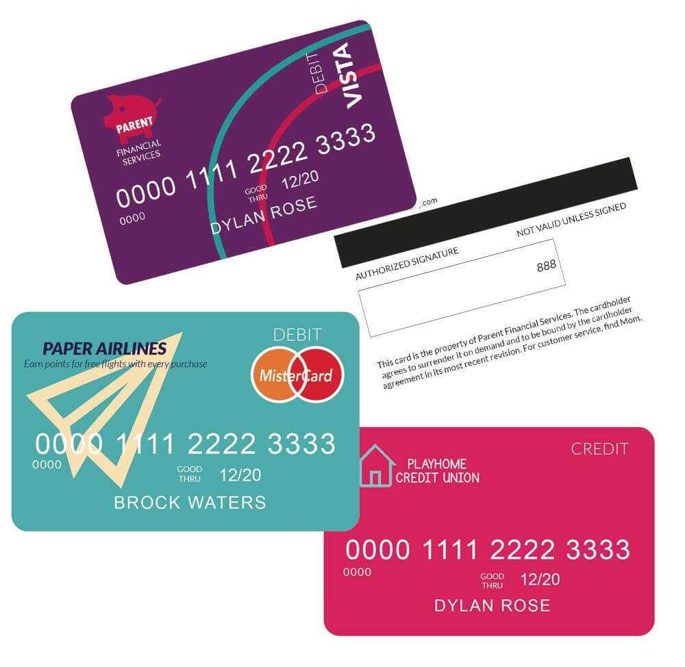 Kids Credit Cards | Event Planning | Kids Cards, Pretend Throughout Credit Card Template For Kids