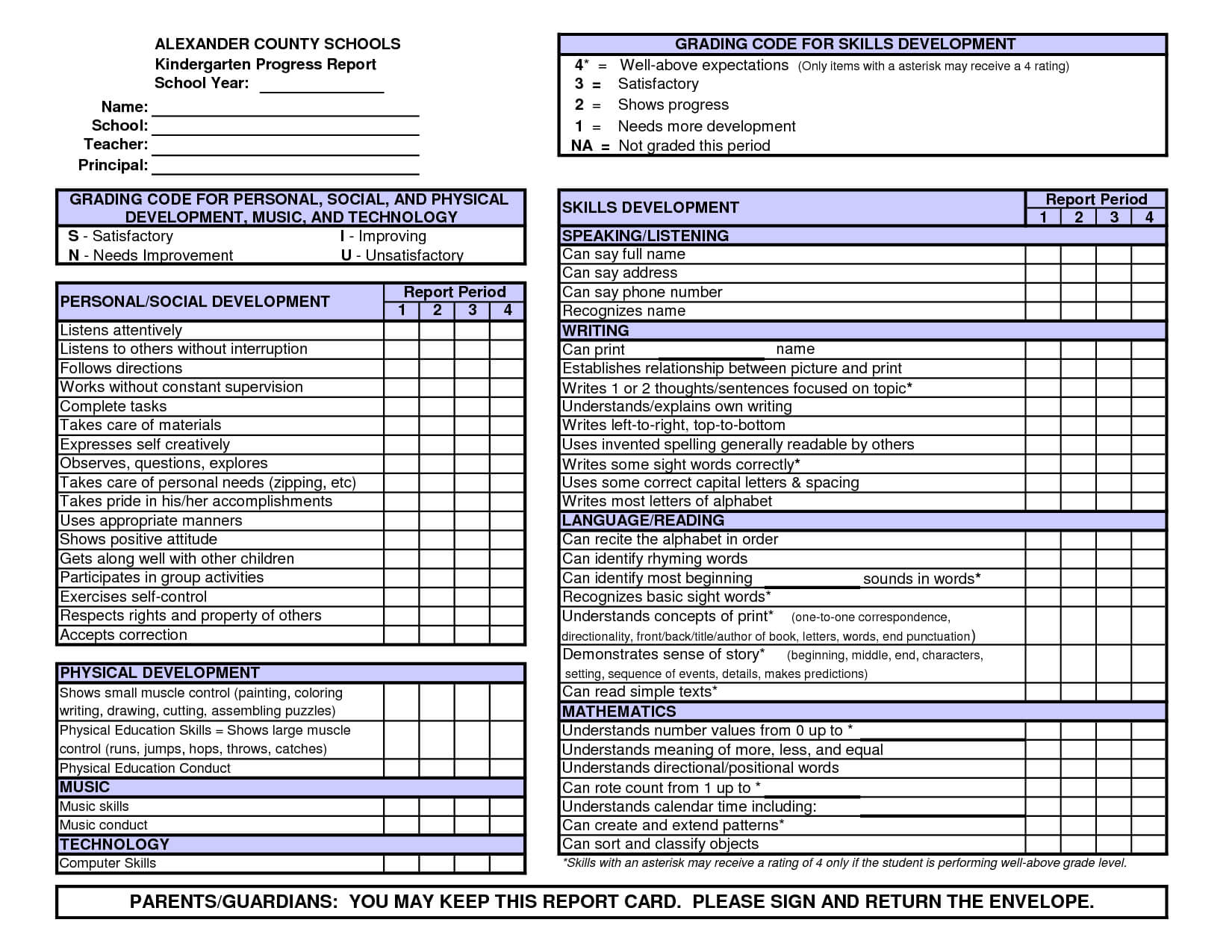 Kindergarten Report Card Template Free Preschool Conference Intended For Conference Report Template