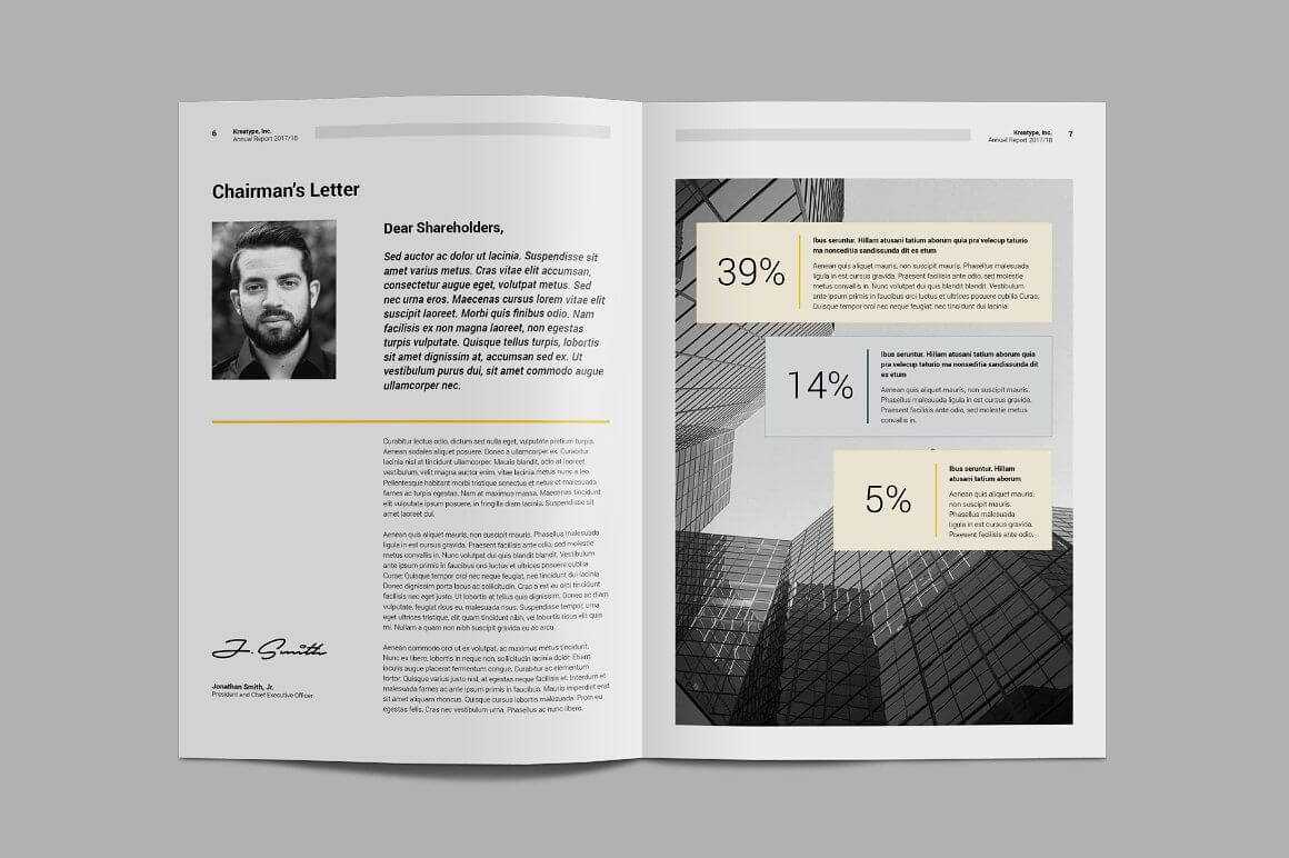 Kreatype Annual Report #files#idml#easy#character | Graphics Within Chairman's Annual Report Template