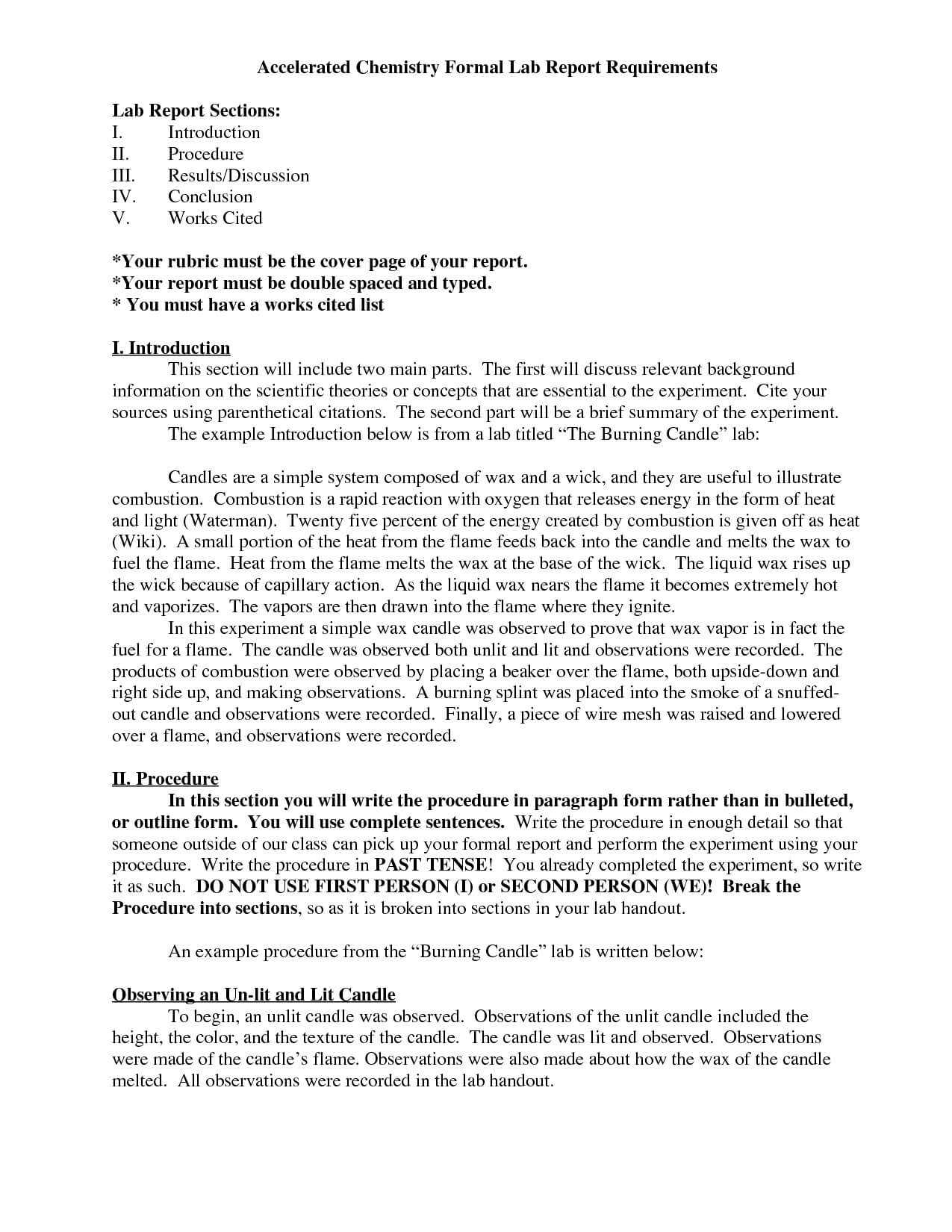 Lab Report Chemistry Ib – Bushveld Lab With Ib Lab Report Template