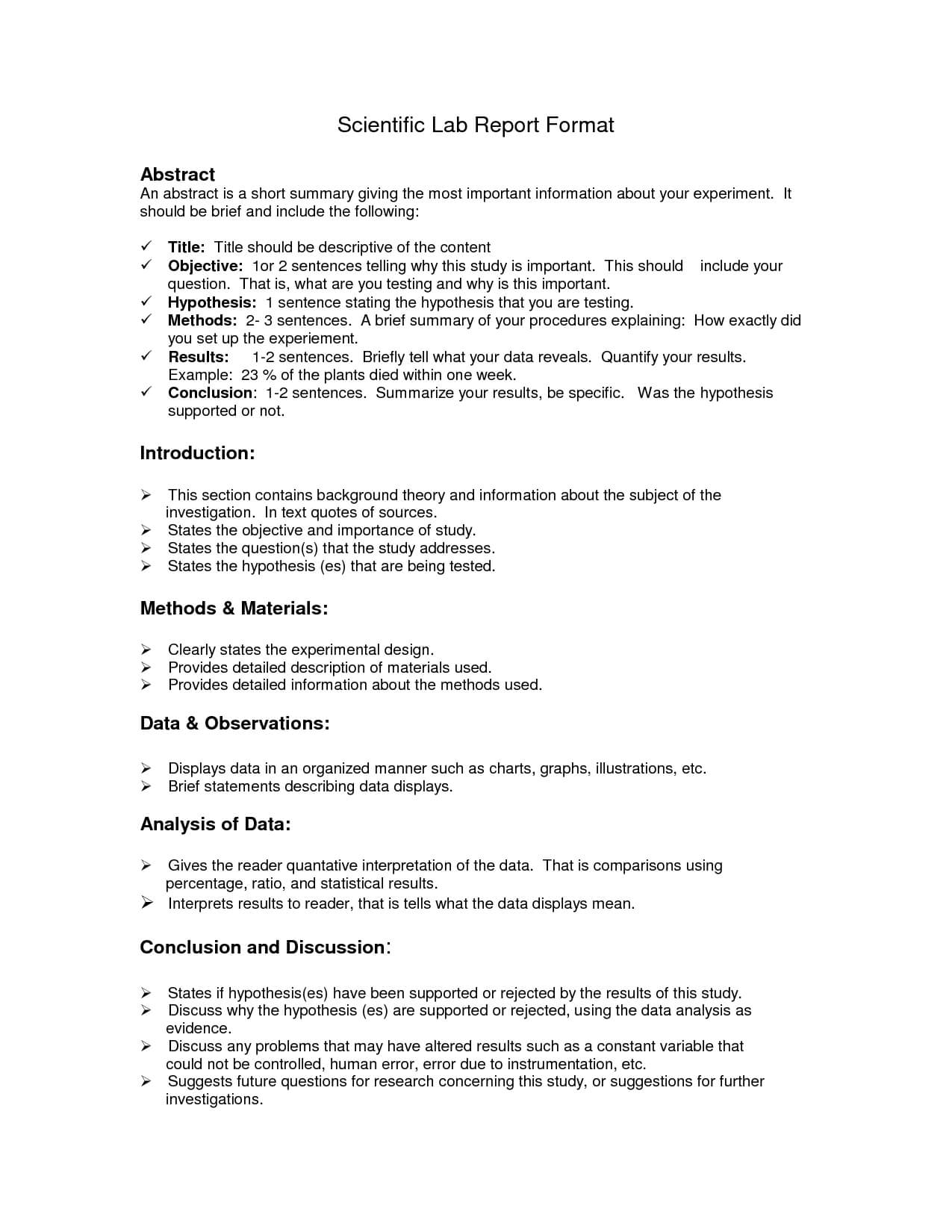 Lab Report Format Doc | Lab Report, Lab Report Template Inside Lab Report Conclusion Template