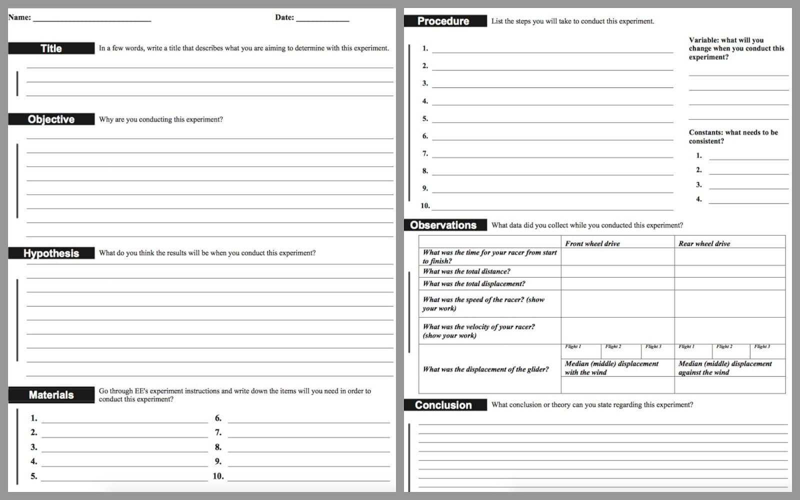 Lab Report Template Middle School – Google Search. For Within Lab Report Template Middle School